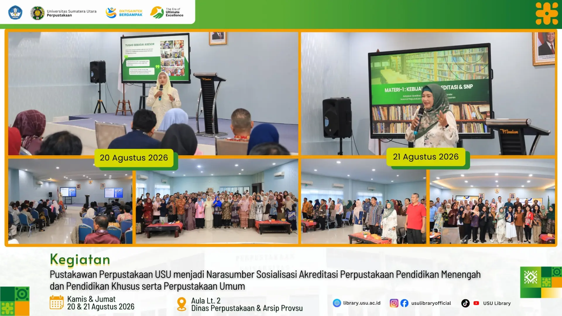 Perkuat Mutu Perpustakaan, Pustakawan USU Jadi Narasumber Sosialisasi Akreditasi